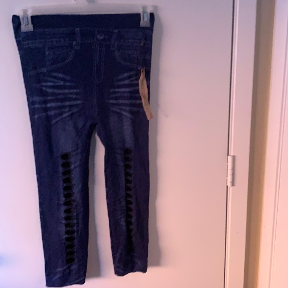 Denim ripped Leggings